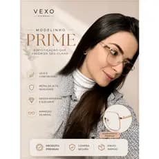 Armação de Metal Prime Quadrada Feminina VEXO – Leve e Elegante