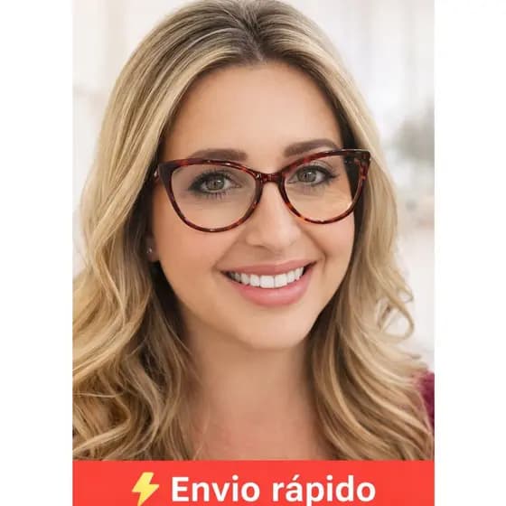 🔥 Armação Óculos de Grau Feminino Gatinho Tartaruga  Nylon Leve com Mola Confortável