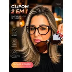 Óculos Armação Clipon 2 em 1 Feminino Serena