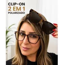 Armação Feminina kiara Clip-On 2 em 1 – Polarizado UV400