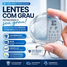 Lentes com Grau para Óculos/AntiReflexo/Blue/Foto/1.67