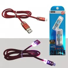 Cabo de dados Lightning 3.1A com LED CBO-8057-IOS