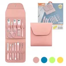 Kit Cortador de Unhas 12 em 1 - Conjunto de Manicure Pedicure - Aço Inoxidável -  EL-1552