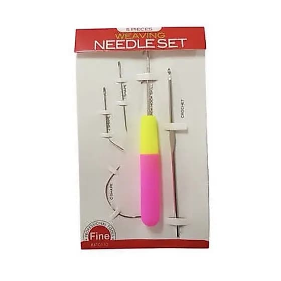 Kit Com 5 Agulhas Crochet Braid Para Trança Cabelo Dread Jumbo