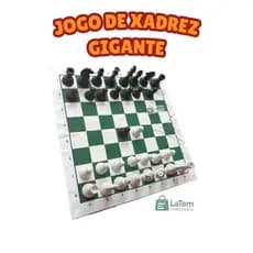 Jogo De Xadrez Gigante Escolar Oficial Educativo Rei 10 Cm