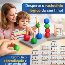 Brinquedo Educativo Torre de Londres – Jogo de Lógica, Memória e Coordenação Infantil + Desafios