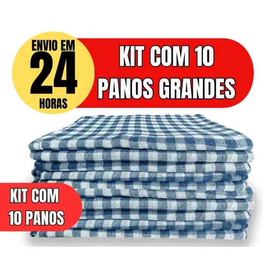 Pano de Chão Grande premium duplo  70x45cm – Algodão Puro, Alta Absorção e Limpeza Sem Esforço