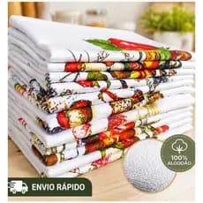Kit Pano de Prato Estampados Grandes Resistentes Entrega Rápida