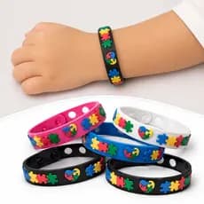 Pulseira Identificação Autista – Segurança e Conforto – Cores Variadas