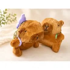 Chaveiro Capivara de Pelúcia Super Fofa – Presente de Aniversário e Acessório para Mochilas Sortidos