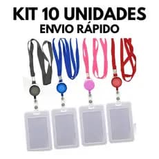 1 a 10 Unidades Porta Crachás Cordão Escolar Para Bilhete Prático