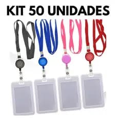 10/20/30/40/50 Unidades Porta Crachá Escolar com Cordão Para Bilhete, Cartão e Eventos