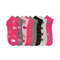 Kit 3/6/9/12 Pares de Meias Soquete Femenina - cores sortidas