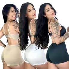 Kit 3 Shorts Feminino Anágua Segunda Pele Vestido Saia Liso Confortável