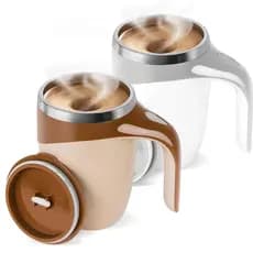 Caneca Térmica Copo Magnética Misturador De Bebidas Mixer Café Shake 380ml Elétrico Recarregável