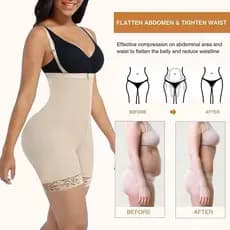 A Modelagem De Corpo Inteiro Com Zíper De Alta Compressão Suporta Abdominoplastia Cirúrgica Feminina Pós-Partolililili