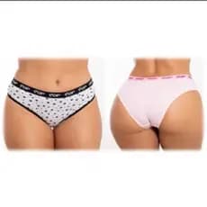 Kit 12 Calcinhas Pop Adulto Tanga 100% Algodão Cós Largo Estampadalililili