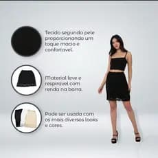 Kit com 2 Saia Anágua segunda pelelililili