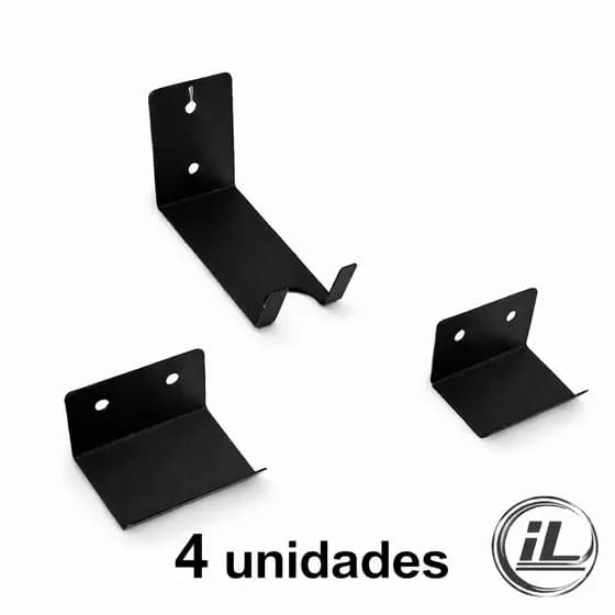 Kit 4 Suporte De Parede Para Bicicleta bike Horizontal Preto Universal para Speed e MTB.