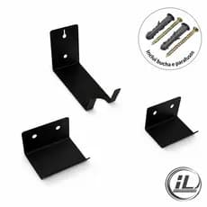 Suporte De Parede Para Bicicleta bike Horizontal Preto Universal para Speed e MTB