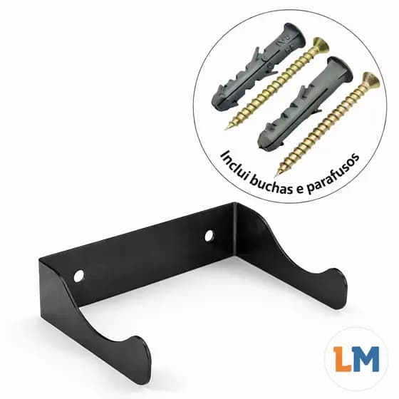 Suporte para Vinho Adega Vertical Industrial Parede Preto