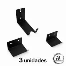 Kit 3 Suporte De Parede Para Bicicleta bike Horizontal Preto Universal para Speed e MTB.