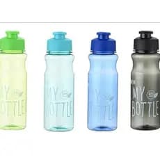 Garrafa Squeeze Plástica BPA Free 650ml com Tampa e Alça Ideal para Academia, Esporte e Viagem