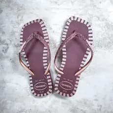 Chinelo Havaianas Feminino Original Square Glittered
