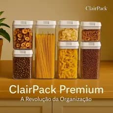Produto Potes Acrílico Herméticos para Cozinha 7 Peças