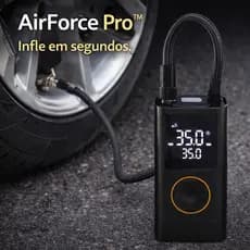 Bomba de Ar Digital Portátil Recarregável | Inflador Elétrico Alta Pressão com Tela para Carro, Bike