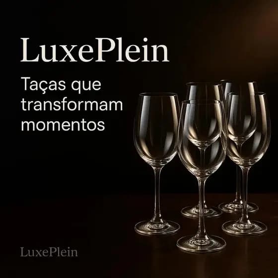 Conjunto 6 Taças Cristal 615ml Elegantes para Vinho e Champanhe