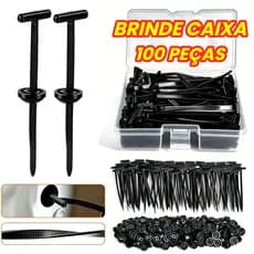 Kit 100 Abraçadeira de Nylon 6 Plástica Automática Tipo T Universal  Fixador Multiuso Fivela Carro Moto Casa Envio Local