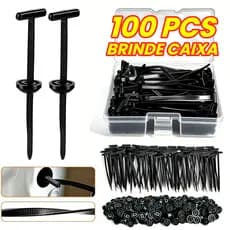 100 Unidades Abraçadeira Nylon 6 Fivela Cinta Plástica Tipo T Universal Travamento Automático Car Envio Local