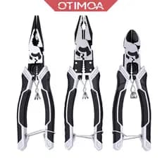 OTIMOA Multifuncional Wire Stripper para Eletricista, Alicates, Cr-V, Ferramenta de Crimpagem, Corte Descascador de fio
