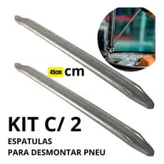 Kit 2 Espátulas Borracheiro Chata 45cm Para Desmontar Pneus