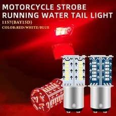 1 Conjunto 1157 LED Luz De Freio Estroboscópica De Traseira BAY15D 12V Motor Piscante 30SMD