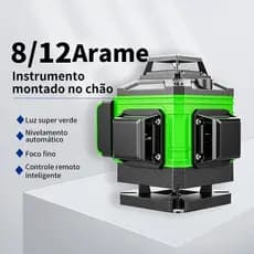 Laser Ajustável De 8/12 Linhas Nível 360 ° Ferramenta Rotativa Interna De Autonivelamento Para Medição De