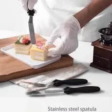 Kit 3 Espátulas Confeiteiro Para Bolos Decorados Pão Em Inox Multiuso