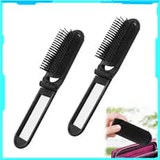 2-10 peças, escova de cabelo dobrável para viagem, pente de cabelo para viagem, espelho com alça, pente de massagem de b