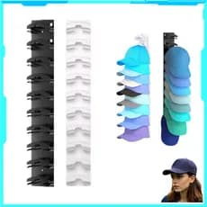 Rack de armazenamento de boné de beisebol, rack de exibição de armazenamento de chapéus, adequado para portas e paredes
