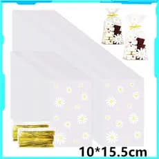 100/200 peças saco de presente transparente artesanal biscoito cozimento saco de embalagem produto comestível 10*15cm