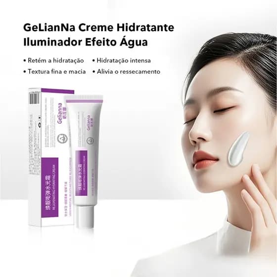 Creme Glow Hidratante com Efeito Plumping e Preenchedor – Antirrugas, Hidratação Intensa, Viço e Firmeza para a Pele