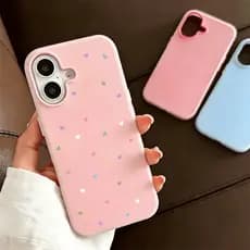Jelly 2 Em 1 Capa Capinha Silicone Corações Coloridos Para IPhone13 11 12 14 15 16 17 16eNormal Pro Max Ar Macarons Case