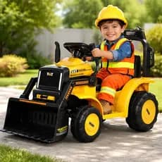 Trator Eletrico Carrinho Amarelo Bateria Brinquedo Passeio Infantil Triciclo Bicicleta Presente