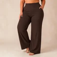 Calça Pantalona Plus Size Feminina Caimento Perfeito 44 ao 54 GG G1 G2 G3 Zero transparencia