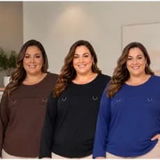 Blusa Inverno Feminina Quentinha e Confortável Tecido Lanzinha GG ao 54
