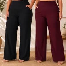 Calça Feminina Plus Size Crepe de Malha Não Marca o Corpo 44 ao 54