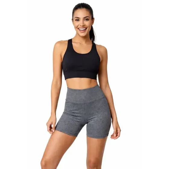 Kit 2 Shorts Legging Feminino Academia Cintura Alta Fitness Confortável Promoção