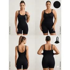 Macaquinho Modelador Nervurado Feminino Alça Fina Efeito Lipo Academia e Casual - Shapewear Premium
