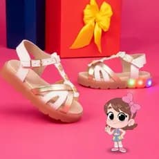 Sandália Infantil Molekinha com LED – Confortável, Antiderrapante e Ajustável
